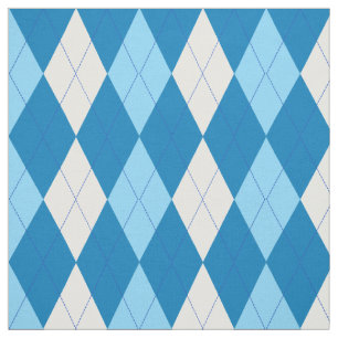 Tissu Motif à motifs de losanges blanc de Teal   Skyblu