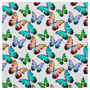 Tissu Motif à papillon aquarelle dynamique