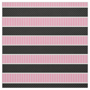 Tissu Motif à pointes roses et noires