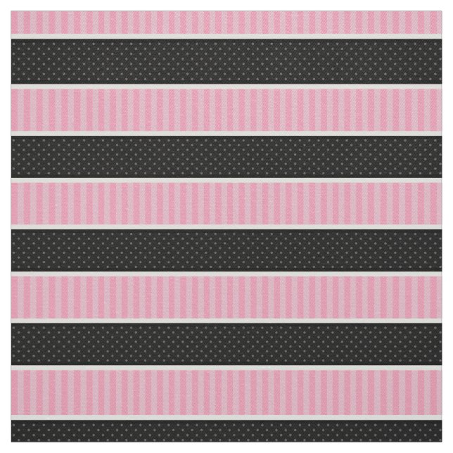 Tissu Motif à pointes roses et noires (Échantillon)