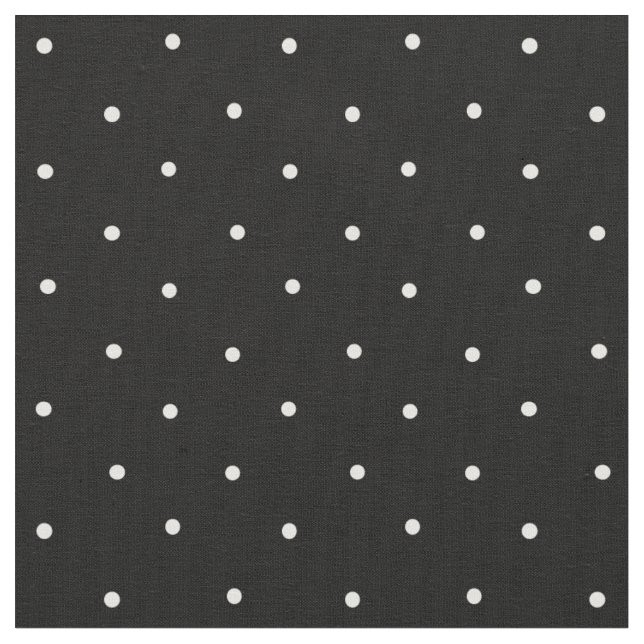 Tissu Motif à points mini Polka noir et blanc (Fermer)