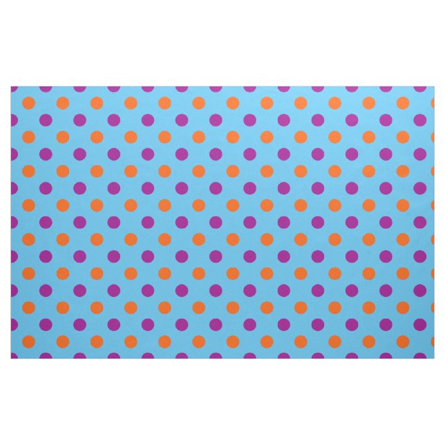 Tissu Motif à pois orange bleu violet (Fat Quarter)