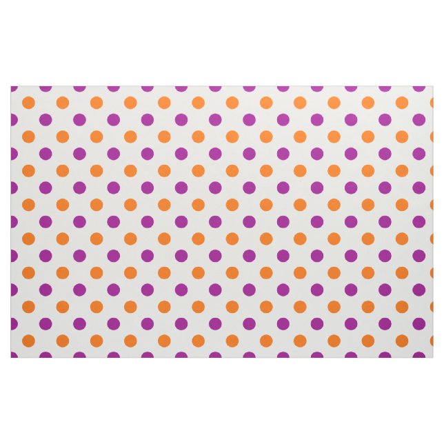 Tissu Motif à pois orange violet blanc (Fat Quarter)
