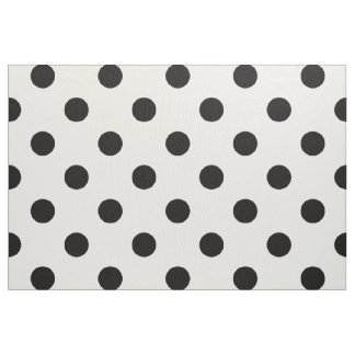 Tissu Motif à pois rétro N&B