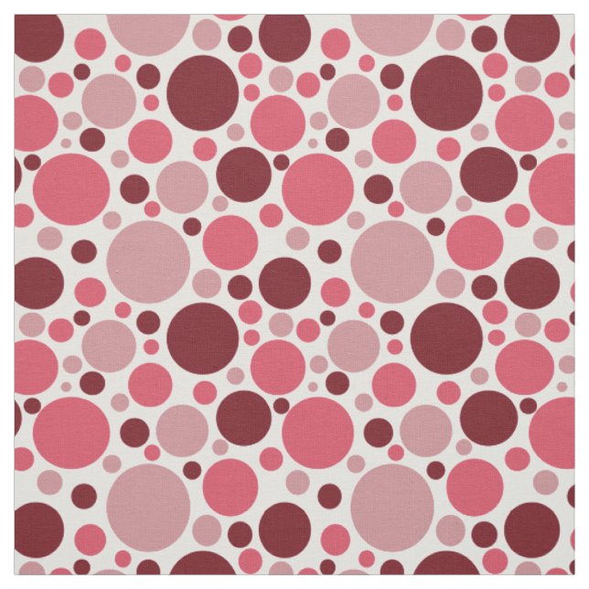 Tissu Motif à pois rétro rose (Échantillon)
