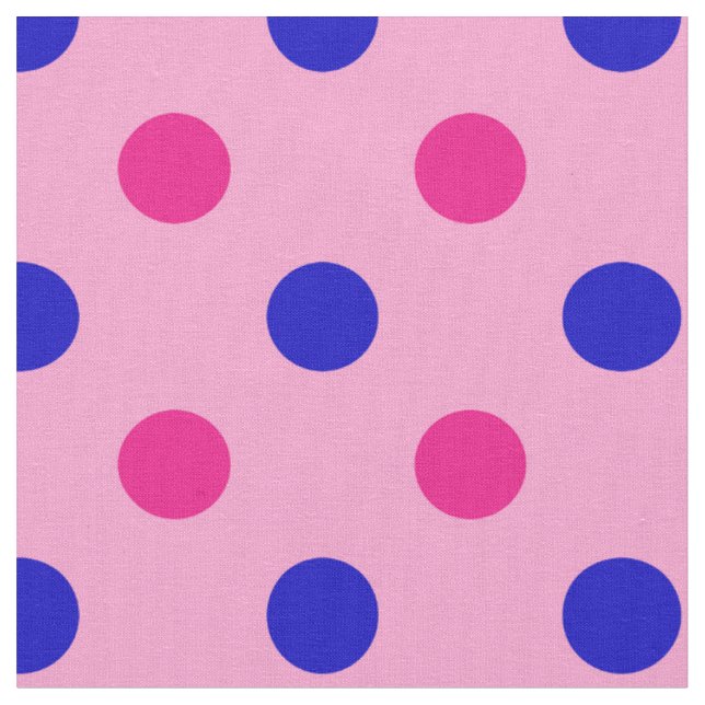 Tissu Motif à pois rose bleu rose (Fermer)