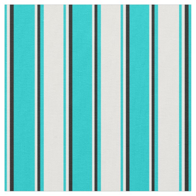 Tissu Motif à rayures bleu, blanc et noir (Fermer)