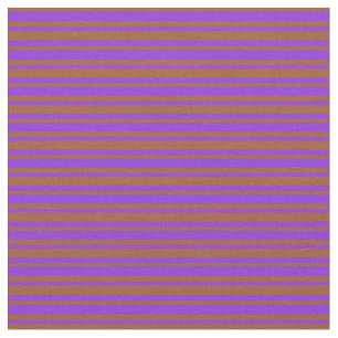 Tissu Motif à rayures de couleur sienne et violette