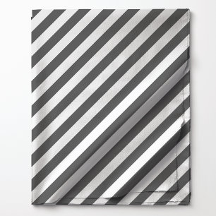 Tissu Motif à rayures diagonales grises