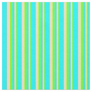 Tissu Motif à rayures et à rayures de Chartreuse, Tan et