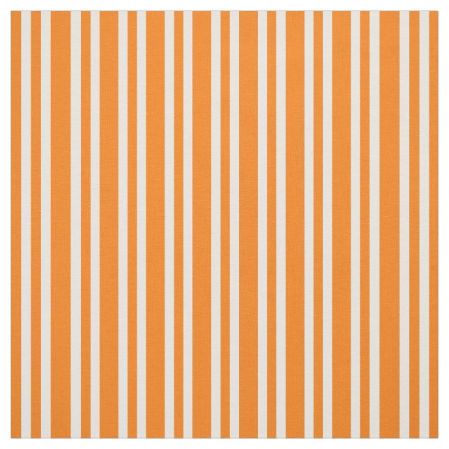 Tissu Motif à rayures orange et blanc (Échantillon)