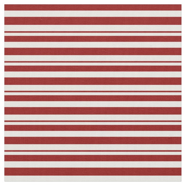 Tissu Motif à rayures rouge foncé et blanc (Fermer)