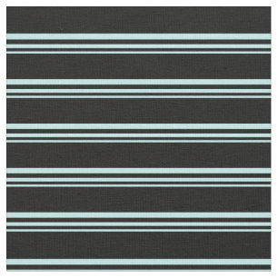 Tissu Motif à rayures turquoise et noire