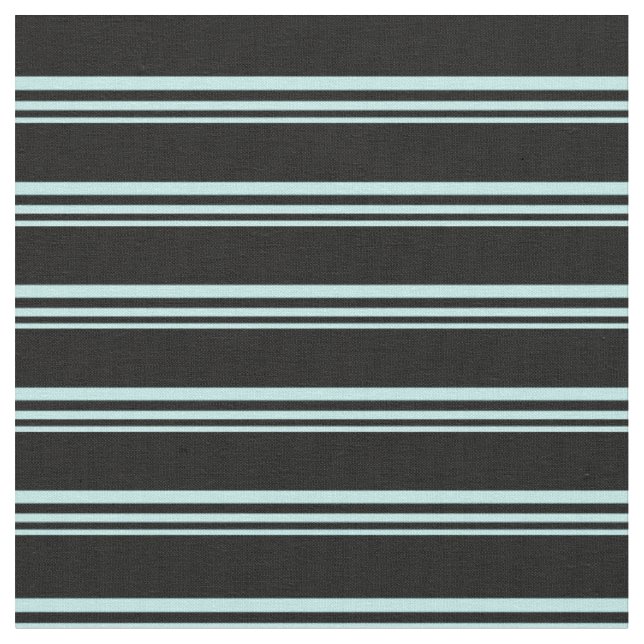 Tissu Motif à rayures turquoise et noire (Fermer)