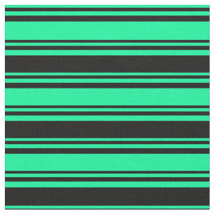 Tissu Motif à rayures vert et noir