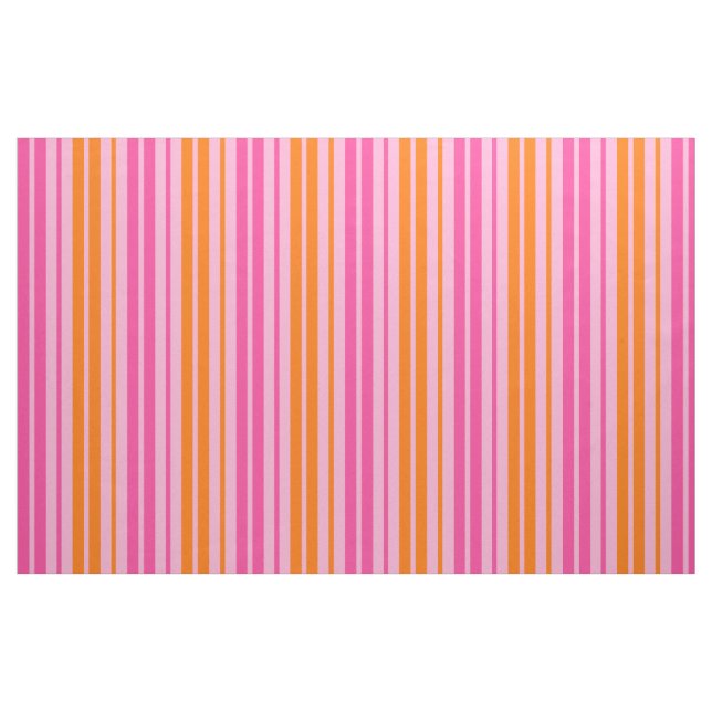 Tissu Motif à rayures verticales rose et orange (Fat Quarter)