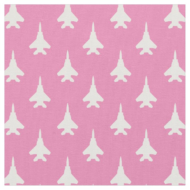 Tissu Motif à réaction de combat d'aigle blanc et rose (Fermer)