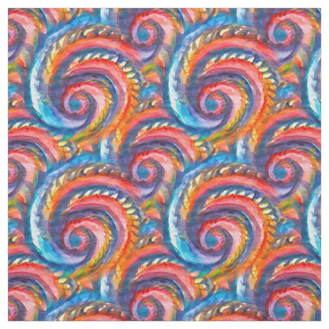 Tissu Motif à vague rouge (Échantillon)