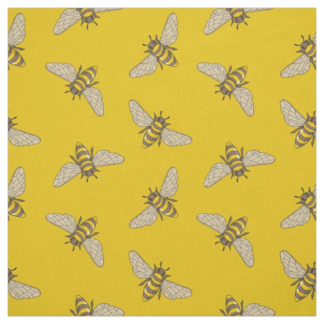 Tissu Motif abeilles (Échantillon)