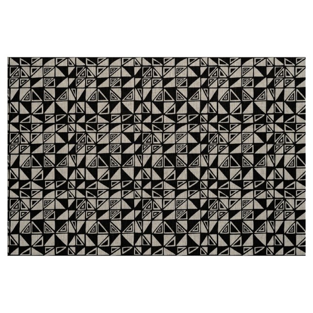 Tissu Motif Abstrait 051115 - Noir (Fat Quarter)