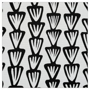Tissu Motif Abstrait 070515 - noir et blanc