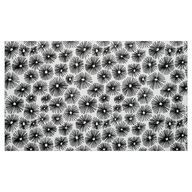 Tissu Motif Abstrait 101115 - Noir (Fat Quarter)