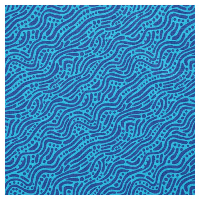 Tissu Motif Abstrait 110523 - Nuances de Bleu v2 (Échantillon)