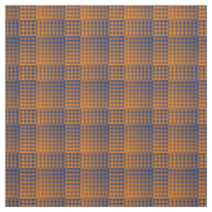 Tissu Motif abstrait à carreaux orange et violet
