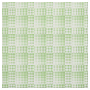 Tissu Motif Abstrait à Damier Vert Blanc