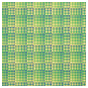 Tissu Motif Abstrait à Damier Vert Bleu