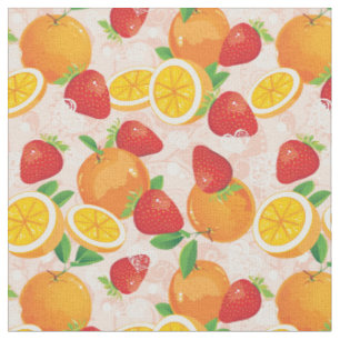 Tissu Motif abstrait avec la fraise