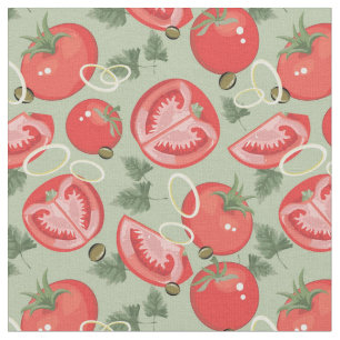 Tissu Motif abstrait avec la tomate