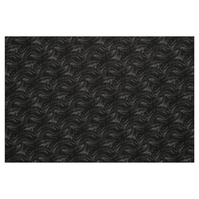 Tissu Motif Abstrait Black Swirl (Fat Quarter)