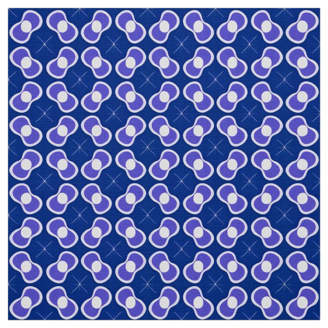 Tissu Motif Abstrait Bleu (Échantillon)