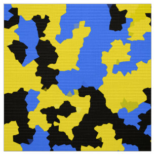 Tissu Motif Abstrait bleu jaune