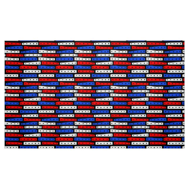 Tissu Motif Abstrait - Couleurs 01 sur noir (Fat Quarter)