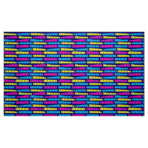 Tissu Motif Abstrait - Couleurs 02 sur Bleu foncé