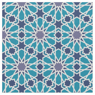 Tissu Motif abstrait dans bleu et gris