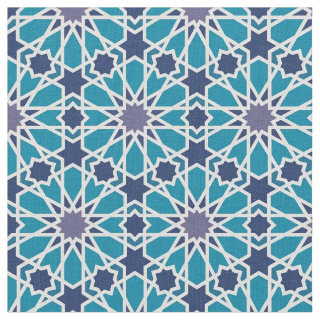 Tissu Motif abstrait dans bleu et gris (Fermer)
