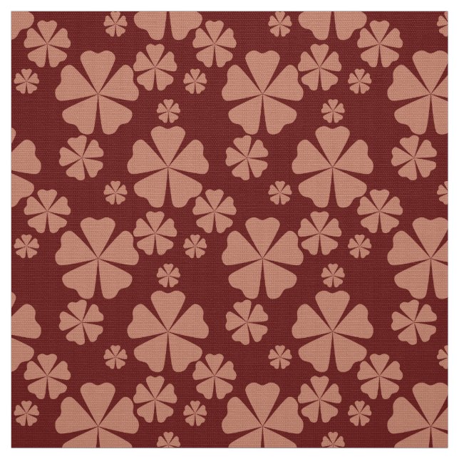 Tissu Motif Abstrait de feuille rétro Brown coupée (Échantillon)
