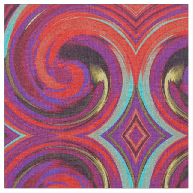 Tissu Motif Abstrait de la spirale spirale #89 (Fermer)