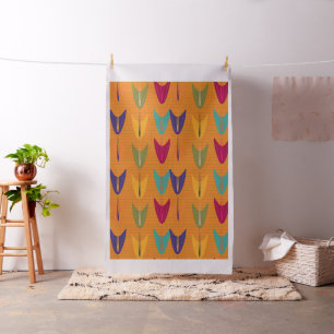 Tissu Motif Abstrait de palette tropicale chaude