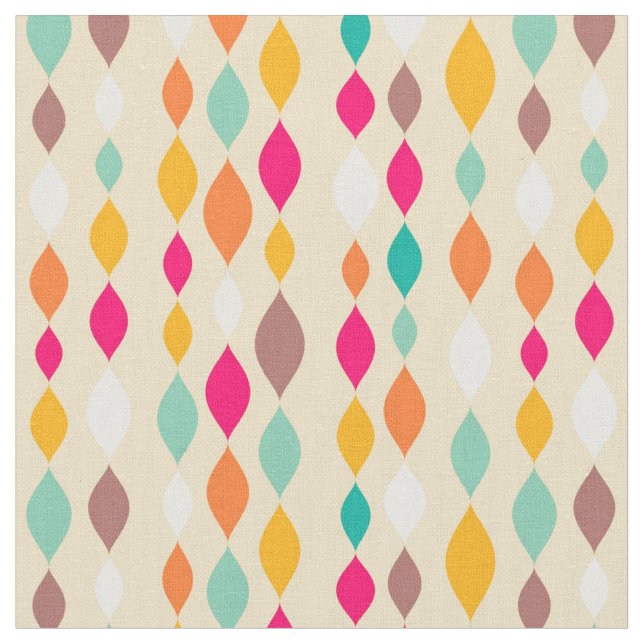 Tissu Motif abstrait de style rétro (Fermer)