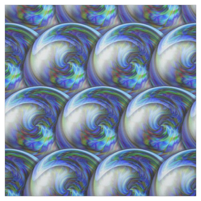 Tissu Motif abstrait des cercles 3d avec des bulles (Échantillon)