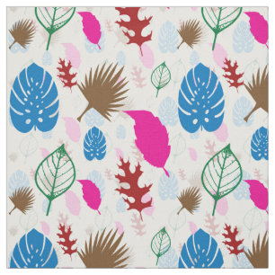 Tissu Motif Abstrait feuille colorée moderne