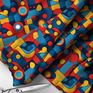 Tissu Motif Abstrait géométrique Bauhaus n° 4 ID1068