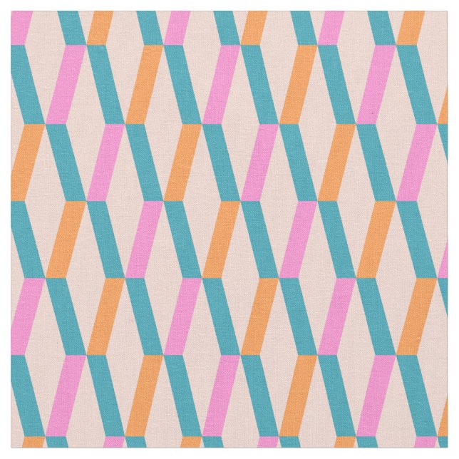 Tissu motif abstrait géométrique vintage (Fermer)