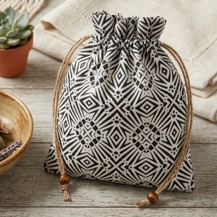 Tissu Motif abstrait géométrique zèbre noir et blanc