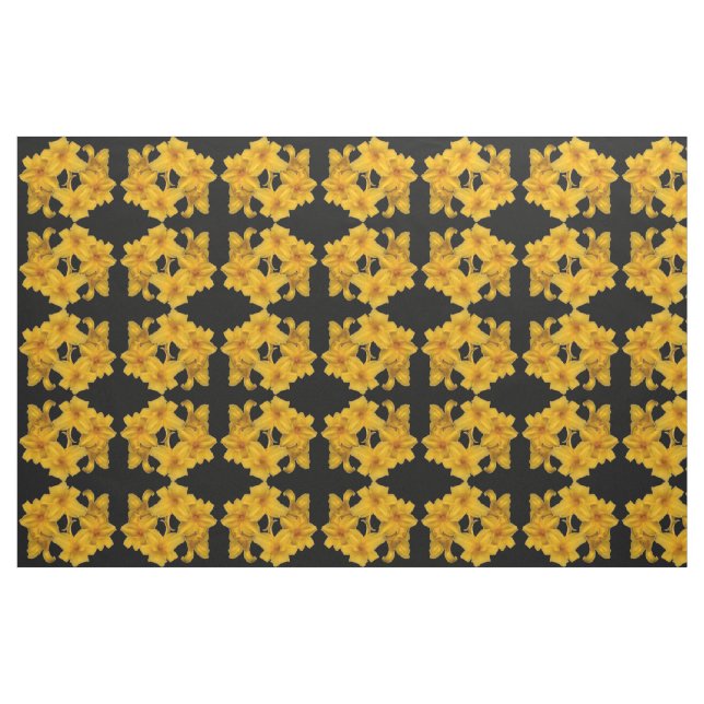 Tissu Motif Abstrait Jaune (Fat Quarter)