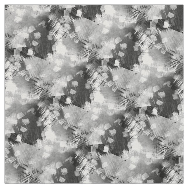 Tissu Motif Abstrait noir et blanc cool (Échantillon)